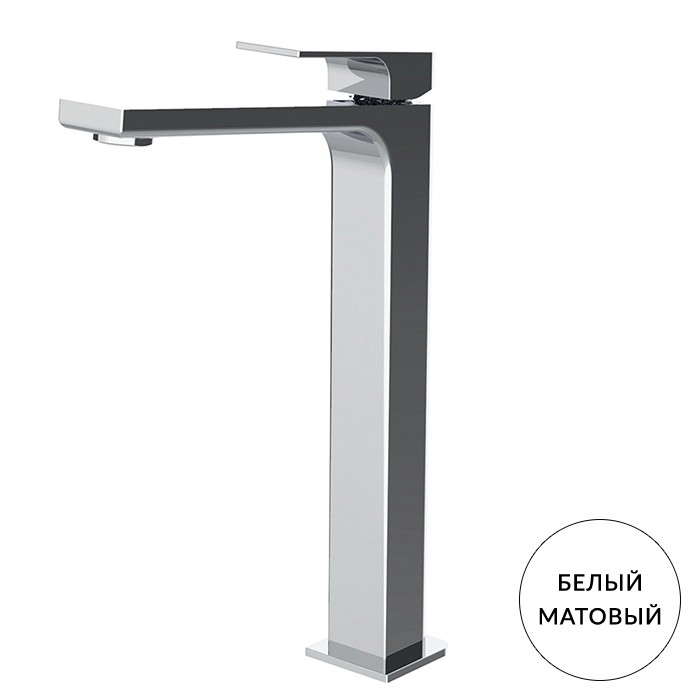 Fima Carlo Frattini смеситель для раковины, на 1 отв, донный клапан click-clack, высокий, h267мм излив 160мм, fit, черный арт. f3381/hbs