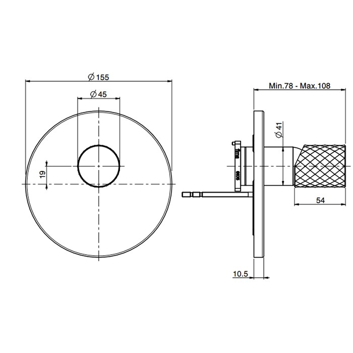 Fima Carlo Frattini смеситель для душа, встраиваемый, spillo tech, золото арт. f3039tx1xor