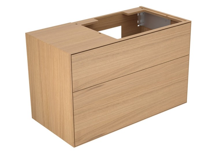 Keuco тумба под умывальник, 1050х650х535 мм отверстие справа 2 ящика фасад и, edition lignatur, арт. 33341 800212