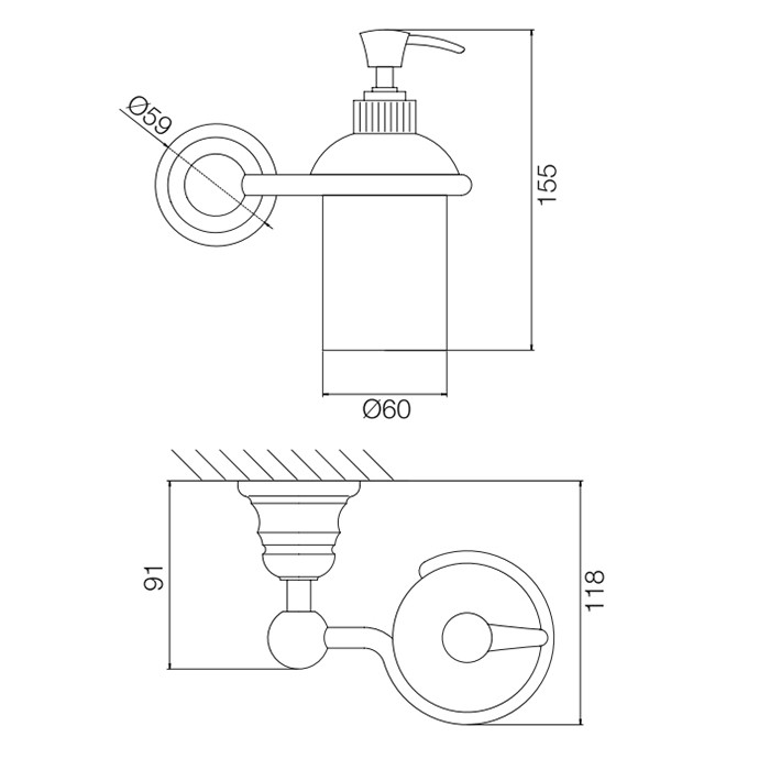 Fima Carlo Frattini дозатор для жидкого мыла, подвесной, accessori, золото арт. f6063/3or