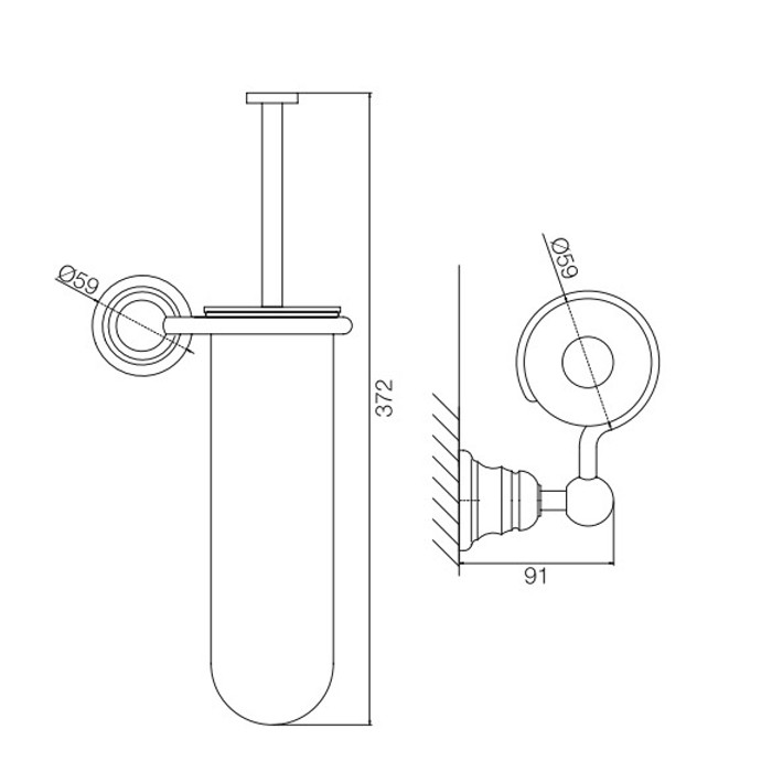 Fima Carlo Frattini ёршик, подвесной, victory, хром арт. f6066/1cr