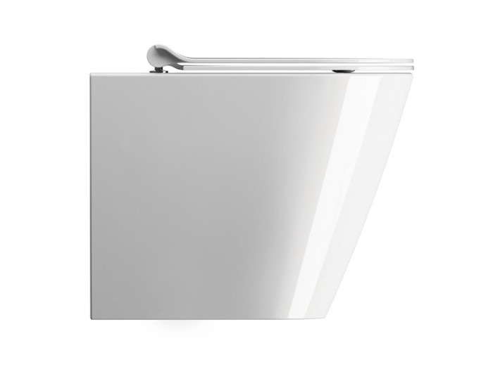 GSI Унитаз приставной 36х55 см, для крепежа FISSVBT, безободковый, без сиденья, тихий смыв, Kube-x - 941011