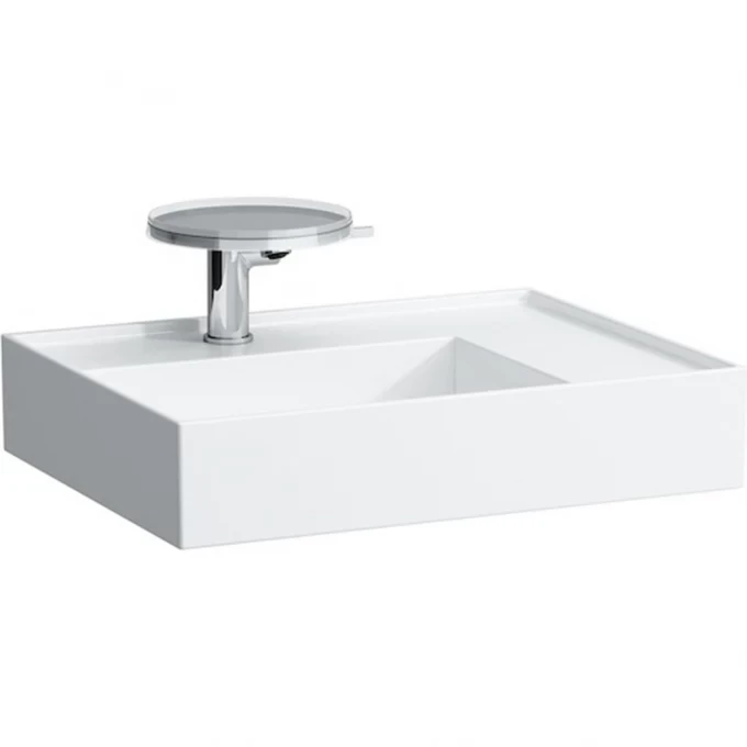 LAUFEN раковина-чаша со скрытым сливом 600x460 мм с полочкой справа, KARTELL - 8.1033.4.400.104.1