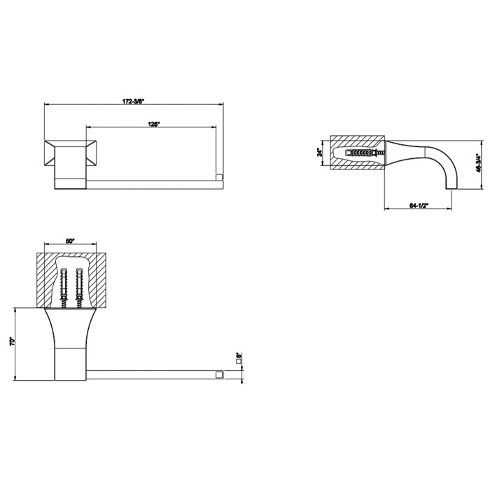 Gessi Держатель туалетной бумаги, подвесной, вертикальный/горизонтальный, Mimi, 33255#080 цвет: золото