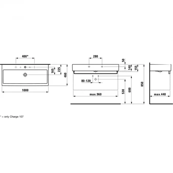 LAUFEN полотенцедержатель для раковины 1843.1/2/5/6/7, LIVING - 8.9542.6.004.000.1