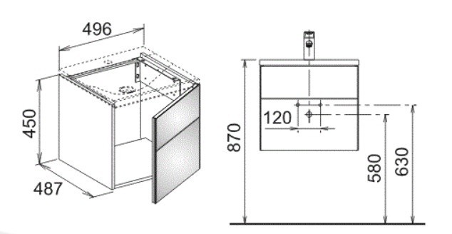 Keuco тумба под умывальник, royal reflex, магнолия арт. 34040 220002