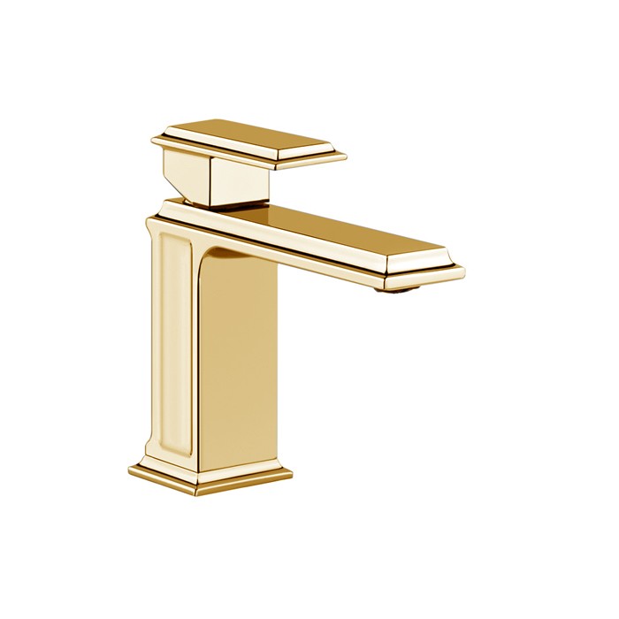 Gessi Смеситель для раковины на 1 отверстие, без донного клапана, Eleganza, 46002#087 цвет: шлифованное золото