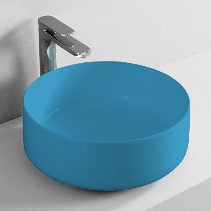 ArtCeram раковина (накладная), col001 38 00 cognac цвет: голубой матовый