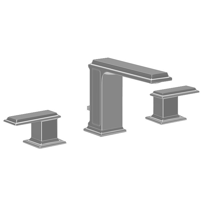 Gessi Смеситель для раковины на 3 отверстия с донным клапаном, Eleganza, 46012#149 цвет: finox