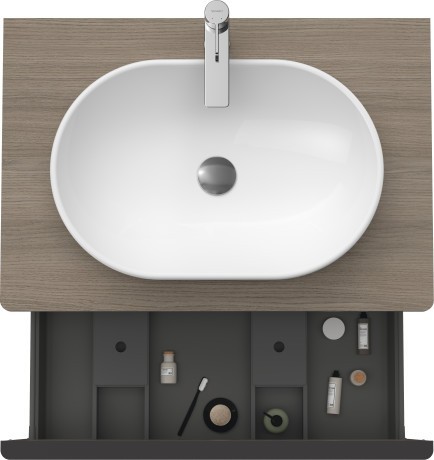 Duravit тумба подвесная под раковину 800 мм х 550 мм, с консолью, d-neo, de494703535 цвет: дуб терра
