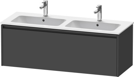 Duravit тумба подвесная под двойную раковину 480 мм х 1210 мм х 440 мм, ketho.2, k25066049490000 цвет: графит матовый