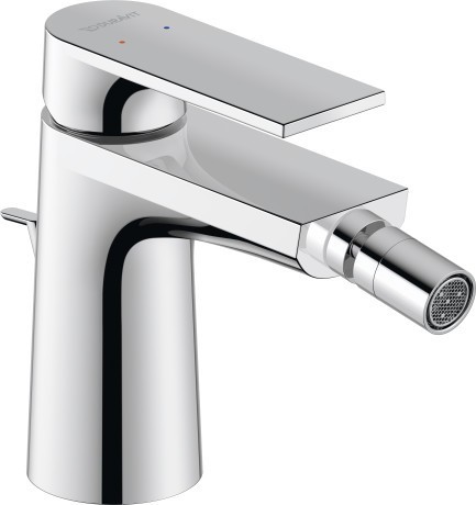 Duravit смеситель однорычажный для биде с донным клапаном, длина излива 126 мм, tulum, tu2400001010 цвет: хром