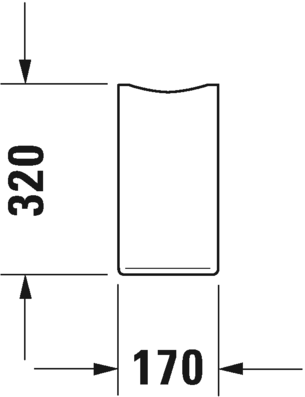 Duravit полупьедестал для раковины, starck 3, 0865150000 цвет: белый