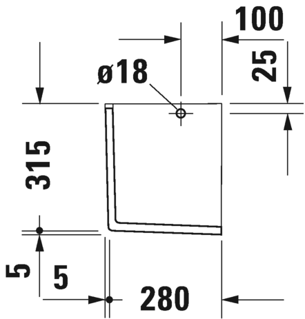 Duravit полупьедестал для раковины, starck 3, 0865150000 цвет: белый
