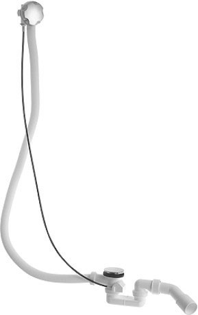 Duravit комплект слива-перелива, d-code, 790227000001000 цвет: белый/хром