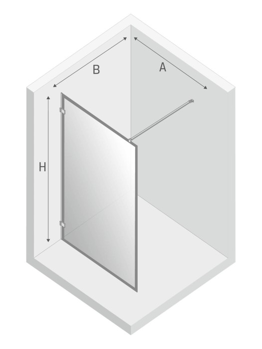 Душевое ограждение 60x200, New trendy Avexa white, белый арт. EXK-3001