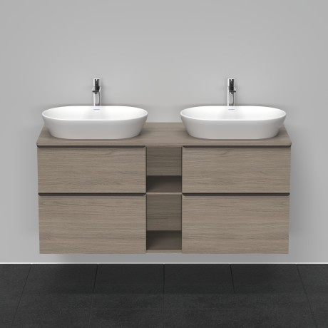 Duravit тумба подвесная под две раковины 1400 мм х 550 мм, d-neo, de4970b3535 цвет: дуб терра