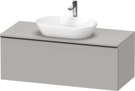 Duravit тумба подвесная под раковину 1200 мм х 550 мм и консолью, d-neo, de494900707 цвет: бетонно-серый матовый