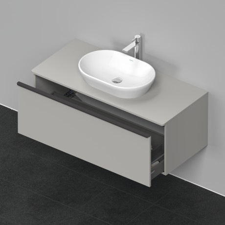 Duravit тумба подвесная под раковину 1200 мм х 550 мм и консолью, d-neo, de494900707 цвет: бетонно-серый матовый