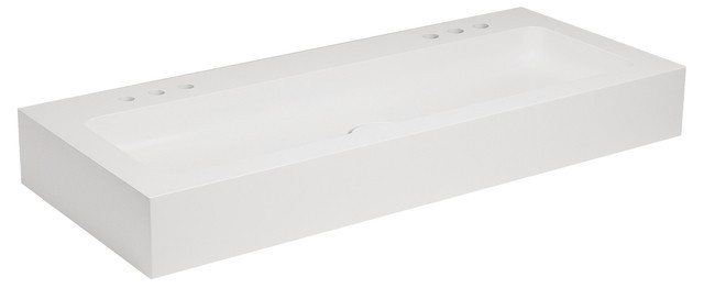 Keuco раковина двойная подвесная из минерального литья с 6 отверстиями под смеситель альпийский, edition 300, белый альпийский арт. 30371 310006