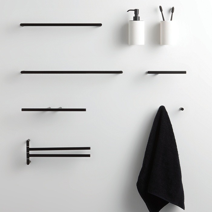 Bertocci держатель для полотенца 300 мм trecento, черный арт. 125 4816 0800