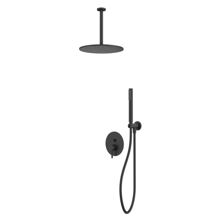 Душевая система скрытого монтажа, Whitecross Y black, черный мат арт. YSET12BL