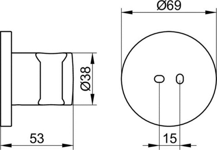 Keuco держатель для ручного душа, universal, хром арт. 51591 010000