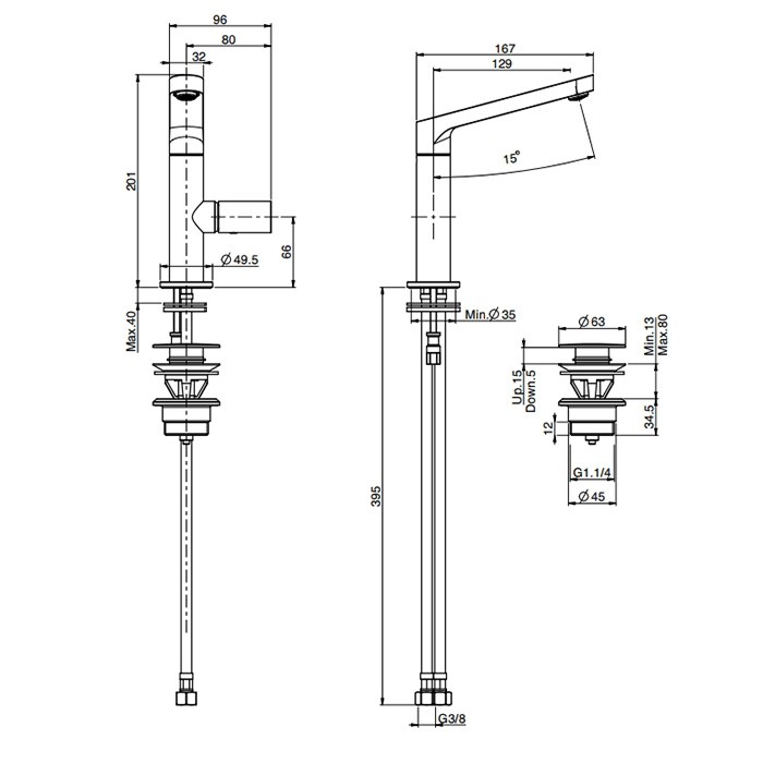 Fima Carlo Frattini смеситель на раковину, на 1 отв., nomos go, хром арт. f4161mcr