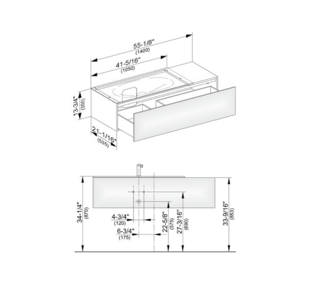 Keuco тумба подвесная под раковину слева с одним выдвижным фронтом, edition 11, дуб светлый арт. 31163 890000