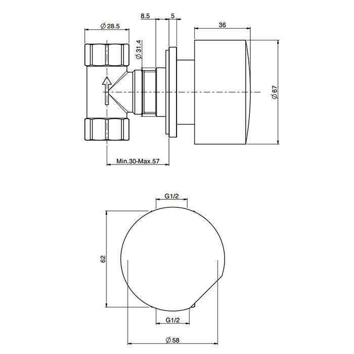 Fima Carlo Frattini запорный вентиль 1/2" so, золото арт. f3183/1or
