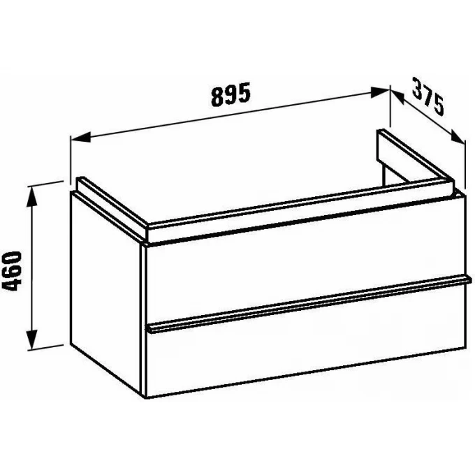 LAUFEN тумба с раковиной, PALACE - 4.0125.1.075.475.1+1270.2