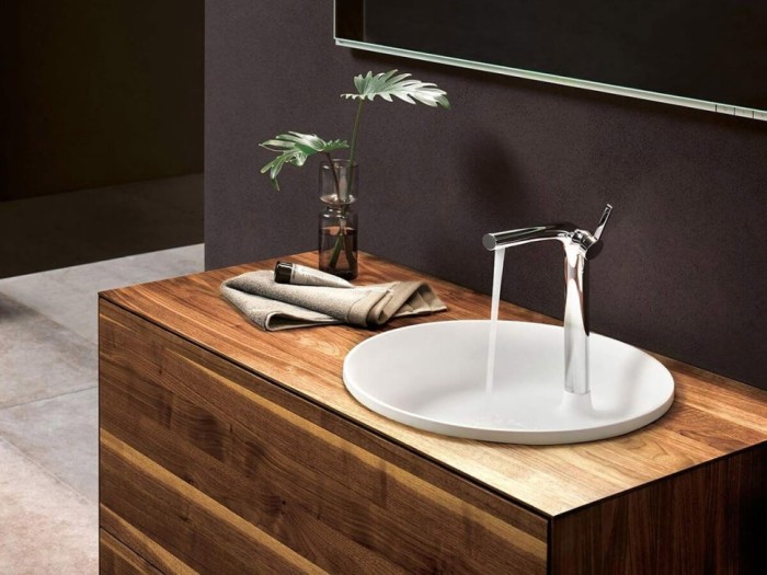 Keuco однорычажный смеситель для умывальника, edition lignatur, хром арт. 53302 010102