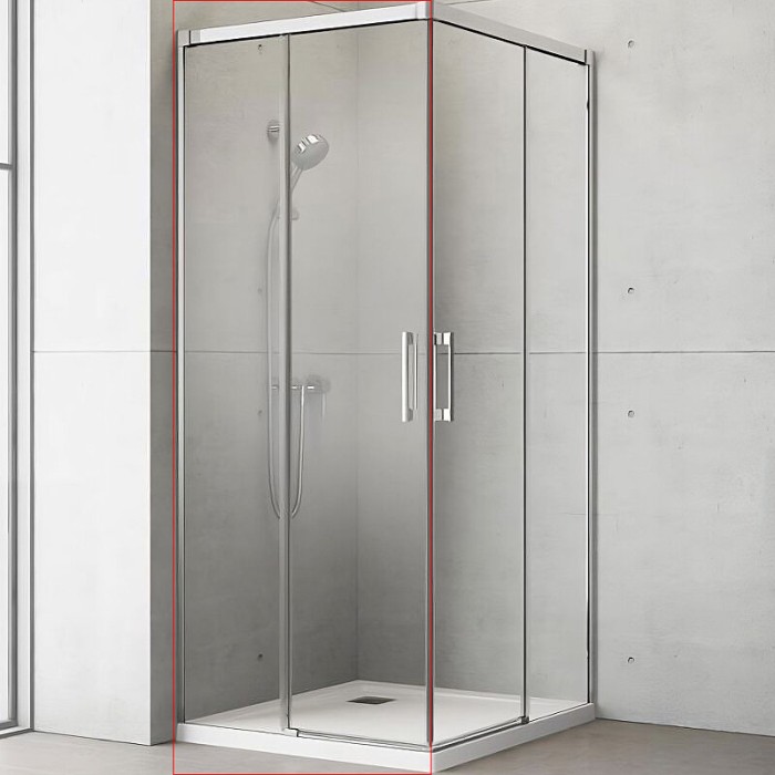 Radaway душевая дверь kdd 100 l профиль хром стекло прозрачное, Idea - 387062-01-01L