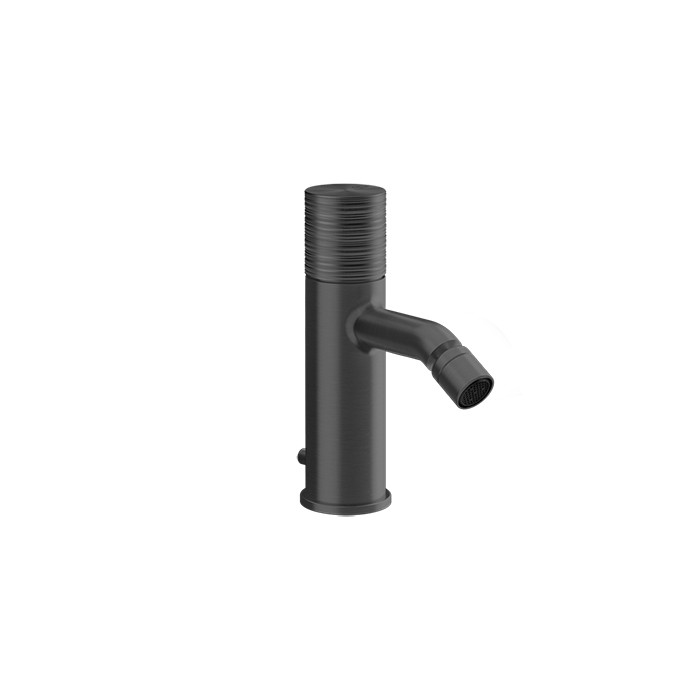 Gessi Смеситель для биде, 1 отв., с донным клапаном, Habito Trame, 70307#706 цвет: black metal pvd