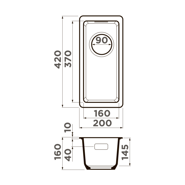 Omoikiri кухонная мойка Kata 20-U, пастила арт. 4993372