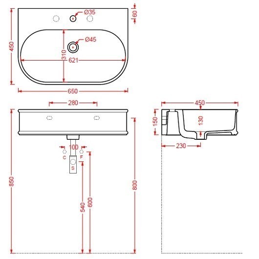 ArtCeram раковина для ванной комнаты, atl003 05 00 atelier цвет: белый матовый