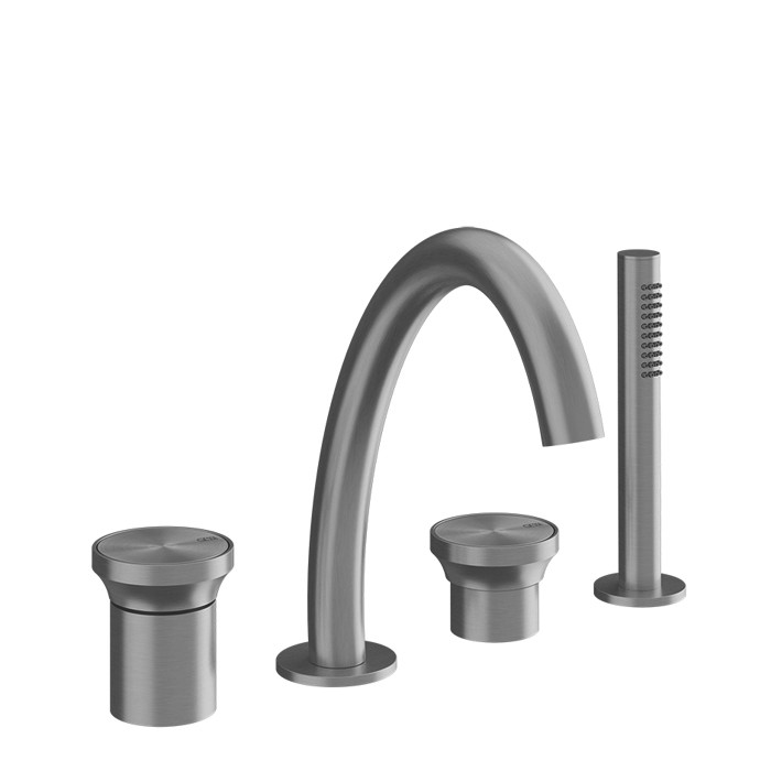 Gessi Смеситель для ванны на 4 отв, с ручной лейкой, Origini, 66037#031 цвет: хром
