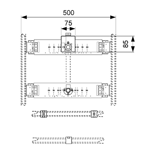 TECE комплект для крепления модуля писсуара к стене, предназначен для установки в систему стального профиля ", base - 9020038