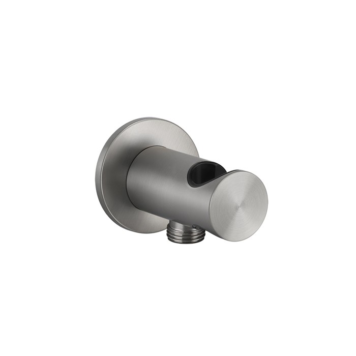 Gessi Держатель для душевой лейки с выводом воды на 1/2", Shower316, 54161#239 цвет: шлифованная сталь