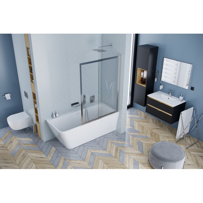 Пристенная ванна 2.0 160x73, Excellent Lila, правая арт. WAEX.LIL2.160P.WHN