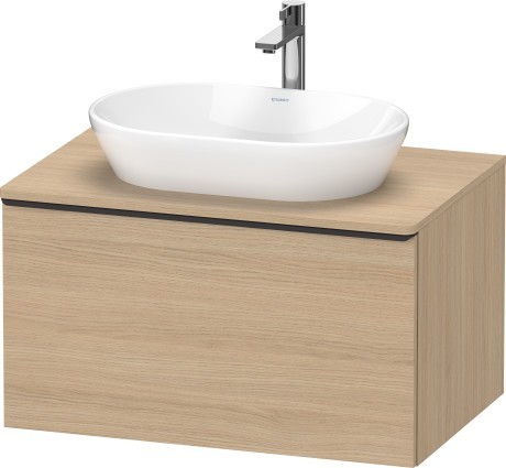 Duravit тумба подвесная под раковину 800 мм х 550 мм, с консолью, d-neo, de494703030 цвет: натуральный дуб
