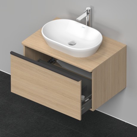 Duravit тумба подвесная под раковину 800 мм х 550 мм, с консолью, d-neo, de494703030 цвет: натуральный дуб