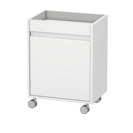 Duravit тумба мобильная левая, с полками, с колёсиками, ketho, kt2530l1818 цвет: gres pietra grey opaco