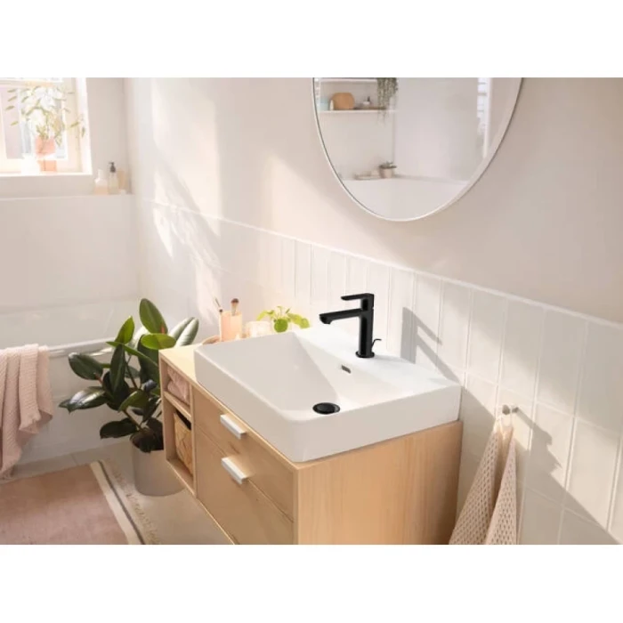 Hansgrohe смеситель для раковины с донным клапаном, Rebris S, черный арт. 72517670