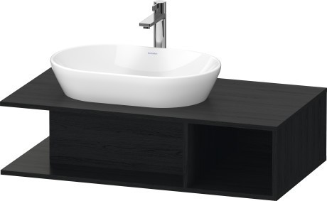 Duravit тумба подвесная под раковину слева 1000 мм х 550 мм, d-neo, de492901616 цвет: чёрный дуб