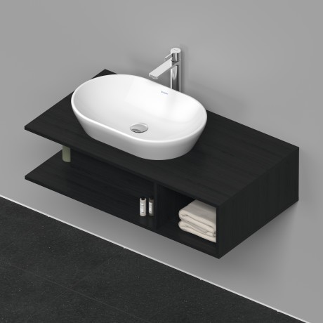 Duravit тумба подвесная под раковину слева 1000 мм х 550 мм, d-neo, de492901616 цвет: чёрный дуб