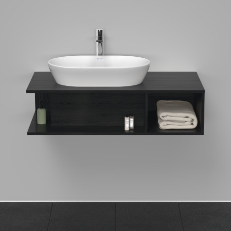 Duravit тумба подвесная под раковину слева 1000 мм х 550 мм, d-neo, de492901616 цвет: чёрный дуб