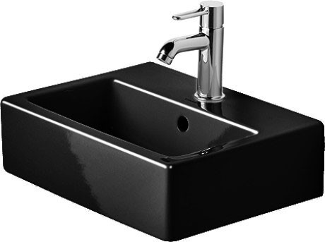 Duravit раковина подвесная 45х35см, vero, 0704450827 цвет: черный
