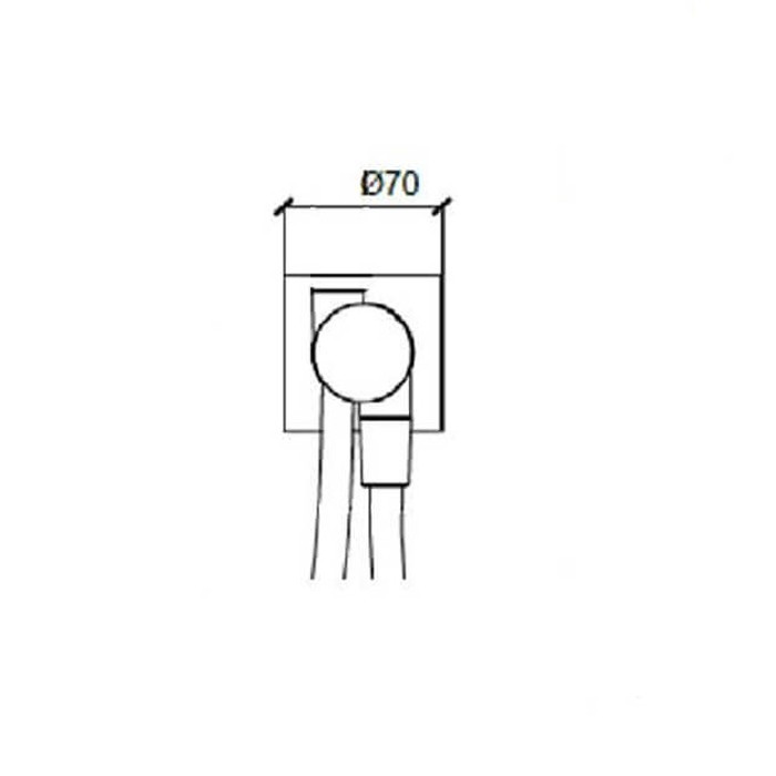 Almar шланговое подсоединение, showers accessories, e192001.316 цвет: нержавеющая сталь
