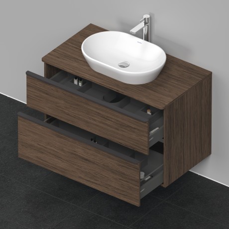 Duravit тумба подвесная под раковину 550 мм х 1000 мм, d-neo, de496802121 цвет: орех темный